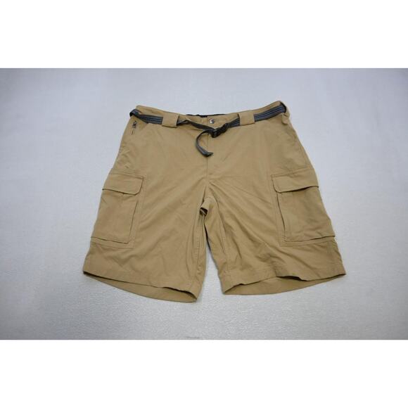 Duluth Trading Co Cargo Shorts Beige 100% Nylon Camp Work Safari Mens Sz 2XL XXL - Picture 1 of 7